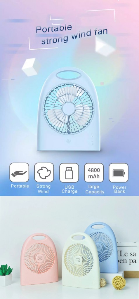 Portable strong wind fan