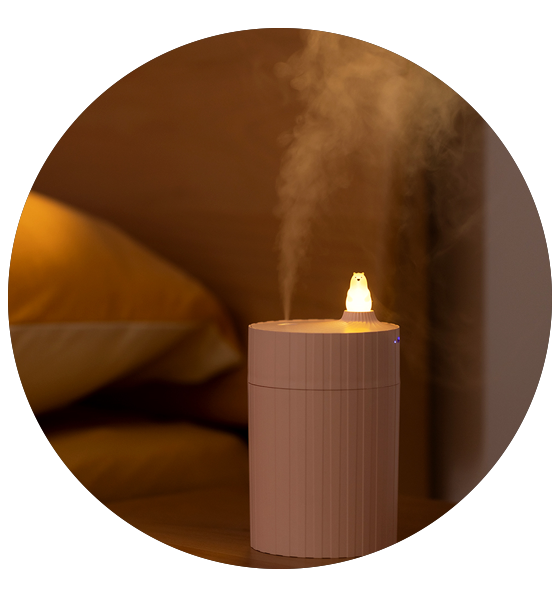 Mini Aromatherapy Travel Electric Air Humidifier with LED Light