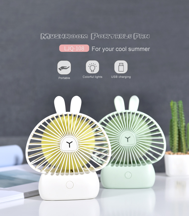 Rechargeable Mini Usb Mushroom Portable Fan