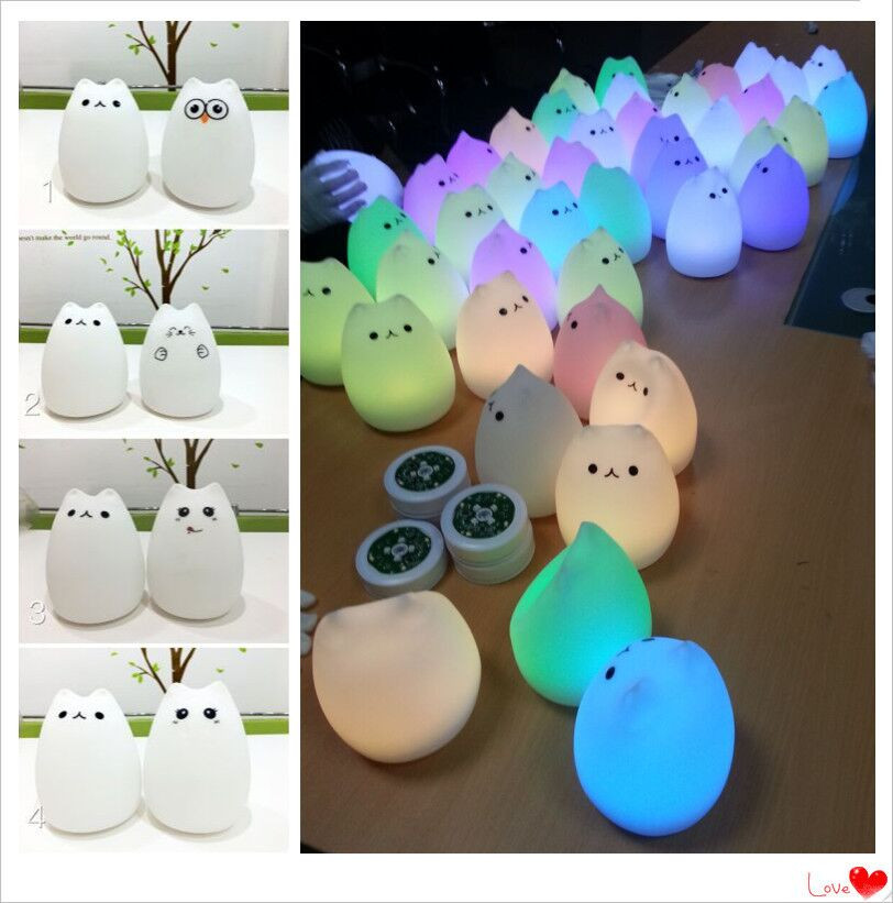Colorful Silica gel animal night light
