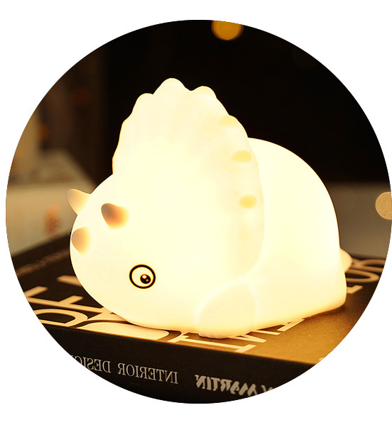Personalized Silicone Dinosaur Night Light Night Light for Kids with Color Changing