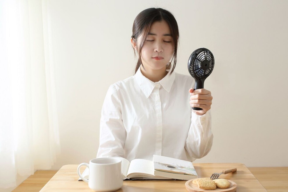Hand humidifier fan